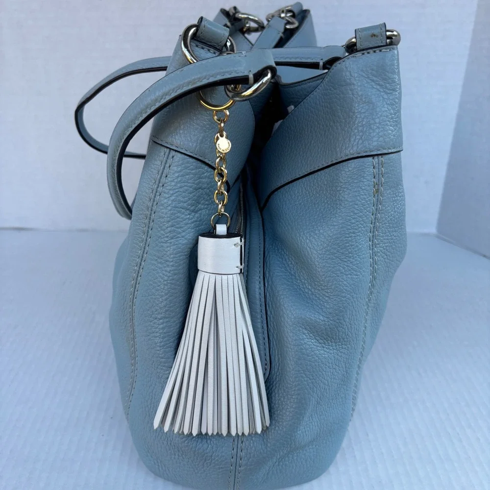 Coach Lexy Shoulder Bag Light Blue Pebbled Leather Hobo F28997‎